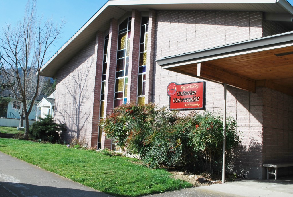 Exterior view, front of Rogue Valley Unitarian Universalist Fellowship