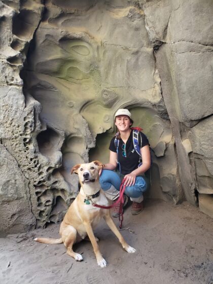 Georgia Giles and her dog Spud
